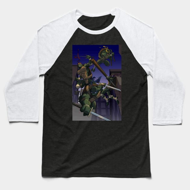 TMNT Fan art Baseball T-Shirt by Chinoutu007